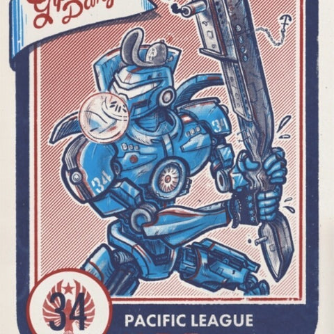 Gypsy Danger Baseball Card - Screen Print Poster