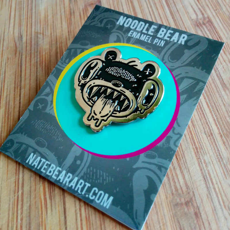 Noodle Bear Enamel Pin