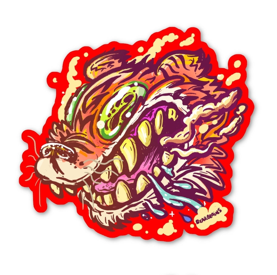 Red Tiger Sticker 2in