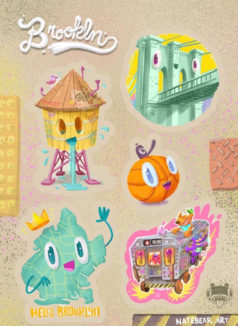 Happy Brooklyn - City Sticker Sheet