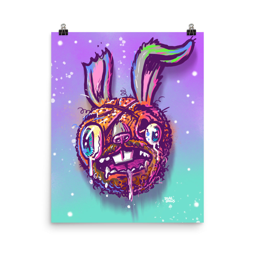 Beady Bunny Ball Face Jam Poster