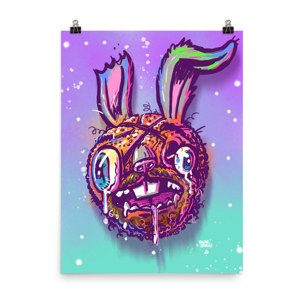 Beady Bunny Ball Face Jam Poster