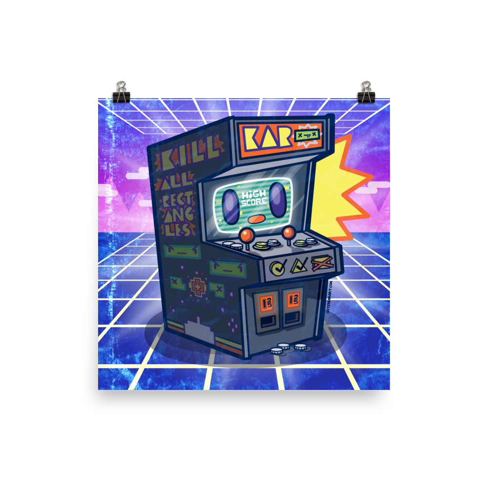 Arcade Buddy – Retro Gamer Art Print Poster