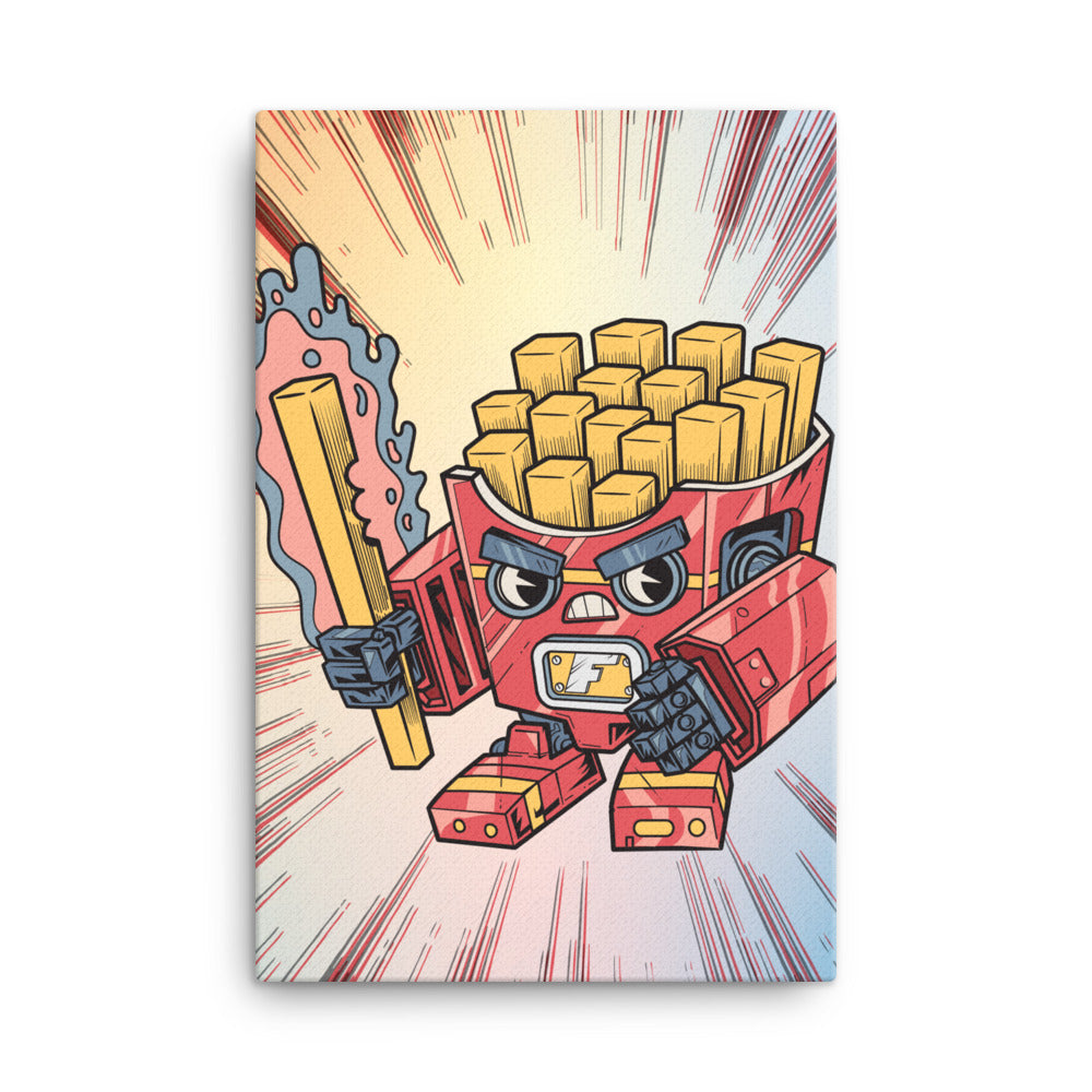 Fry-nator Fast Food Mech - Canvas Print