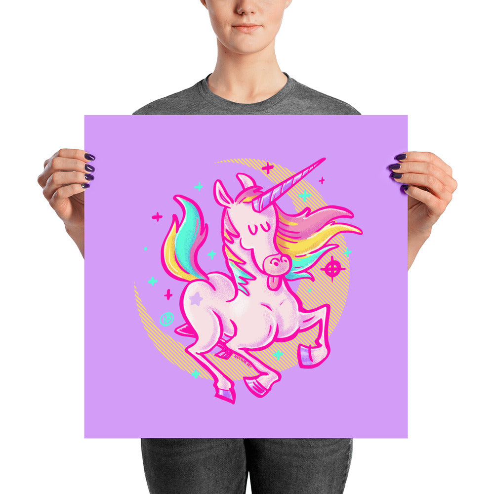 Awesome Unicorn Poster - Matte Art Print