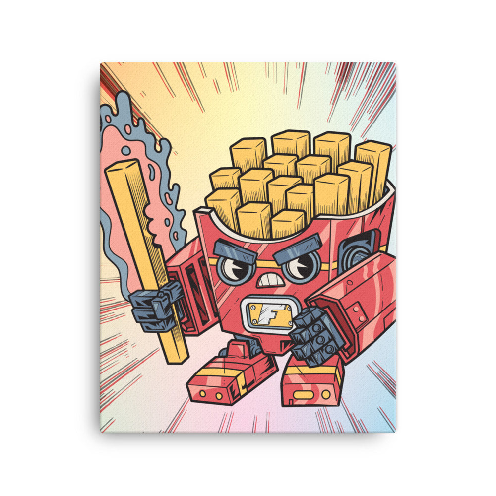 Fry-nator Fast Food Mech - Canvas Print