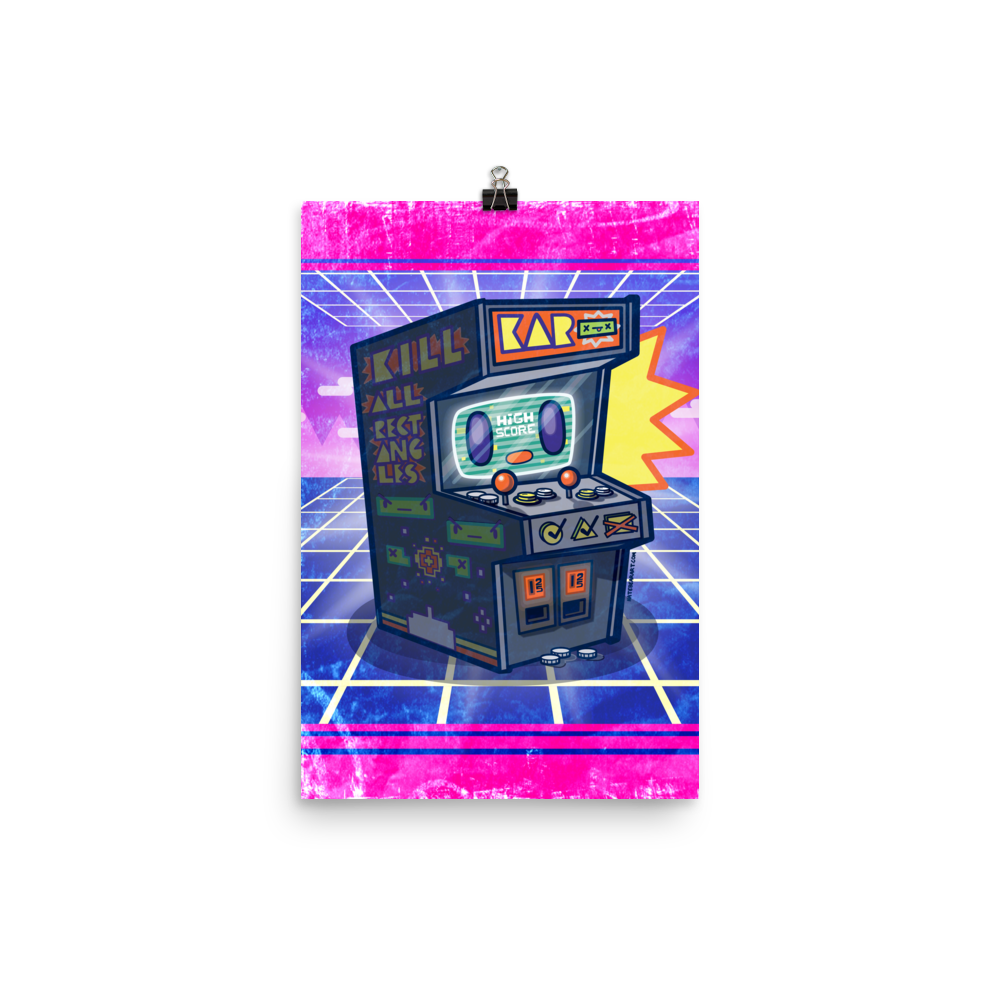 Arcade Buddy – Retro Gamer Art Print Poster