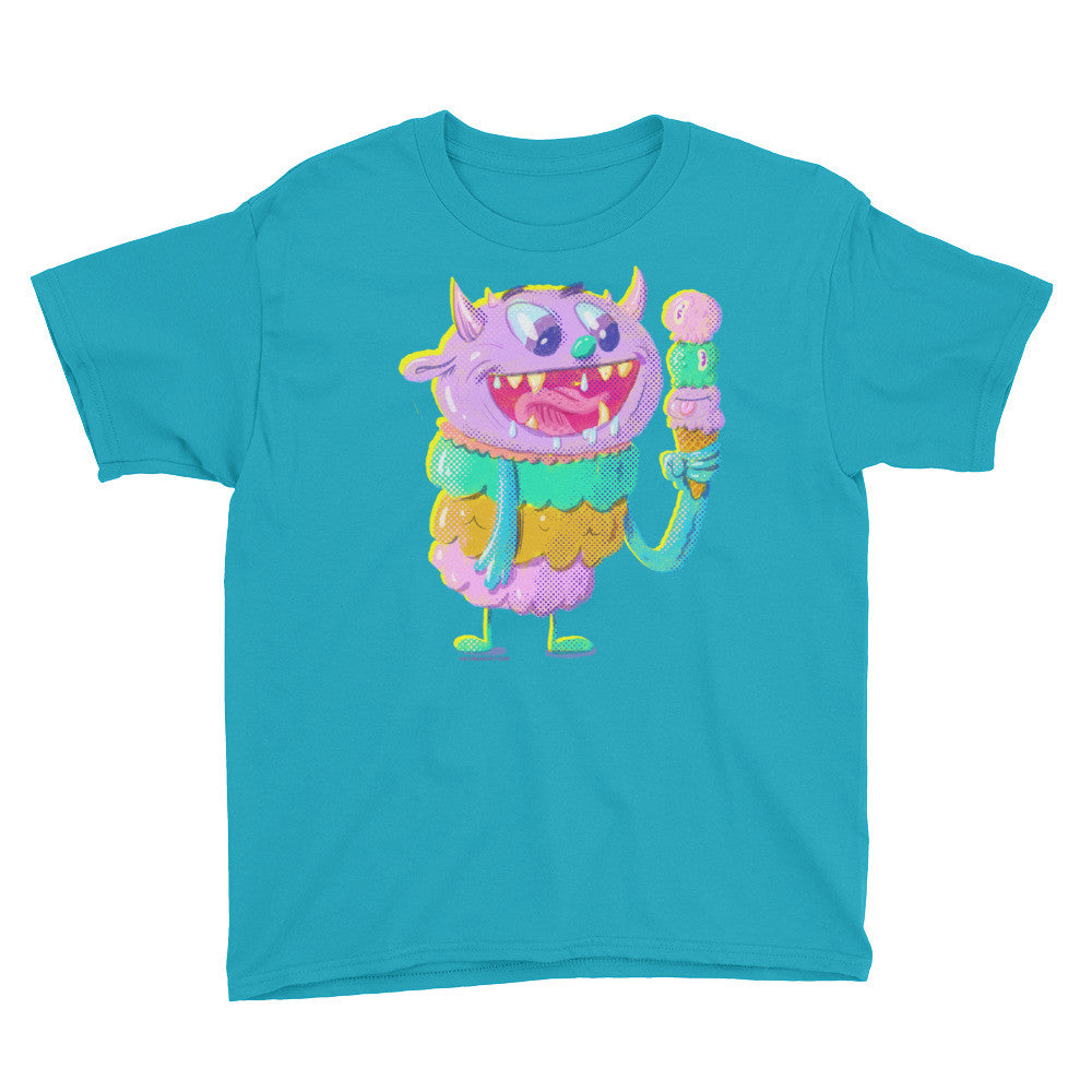 Ice Cream Monster - Youth Short Sleeve T-Shirt