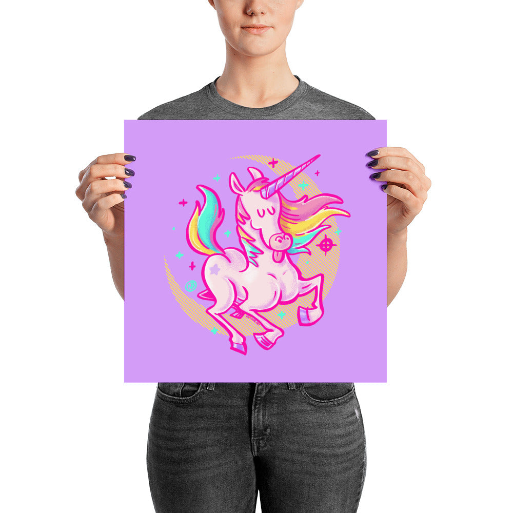 Awesome Unicorn Poster - Matte Art Print