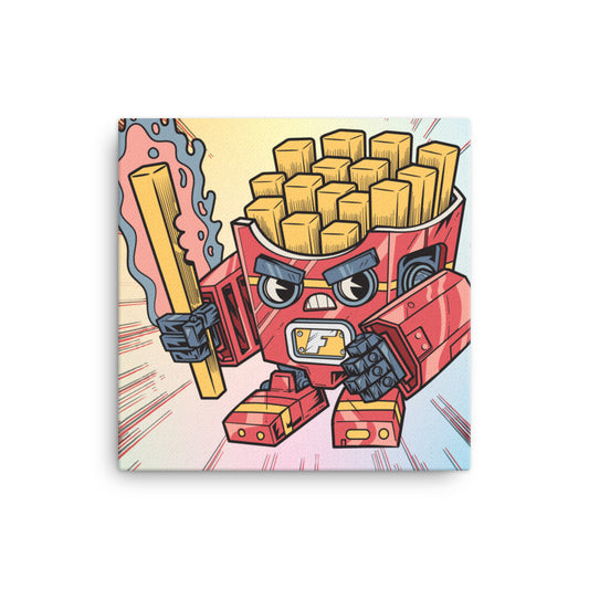 Fry-nator Fast Food Mech - Canvas Print