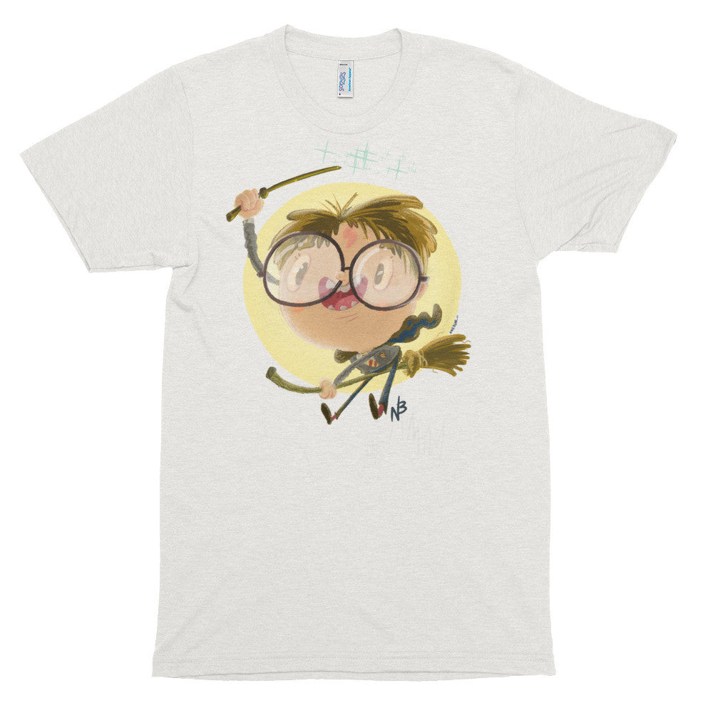 Magical Wizard Nerd Boy Harry - Short Sleeve Tri-blend T-shirt
