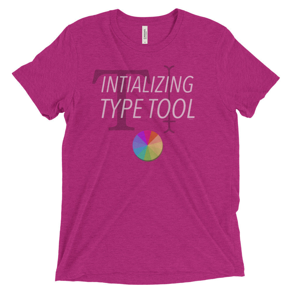 Initializing Type Tool — Short sleeve t-shirt