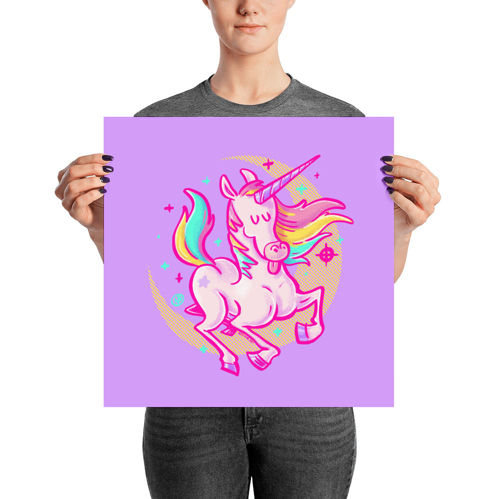 Awesome Unicorn Poster - Matte Art Print