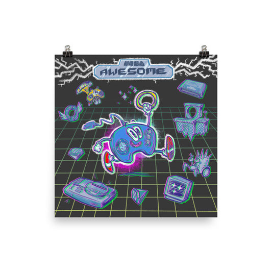 SEGA Controller Retro Gaming - Art Print Poster