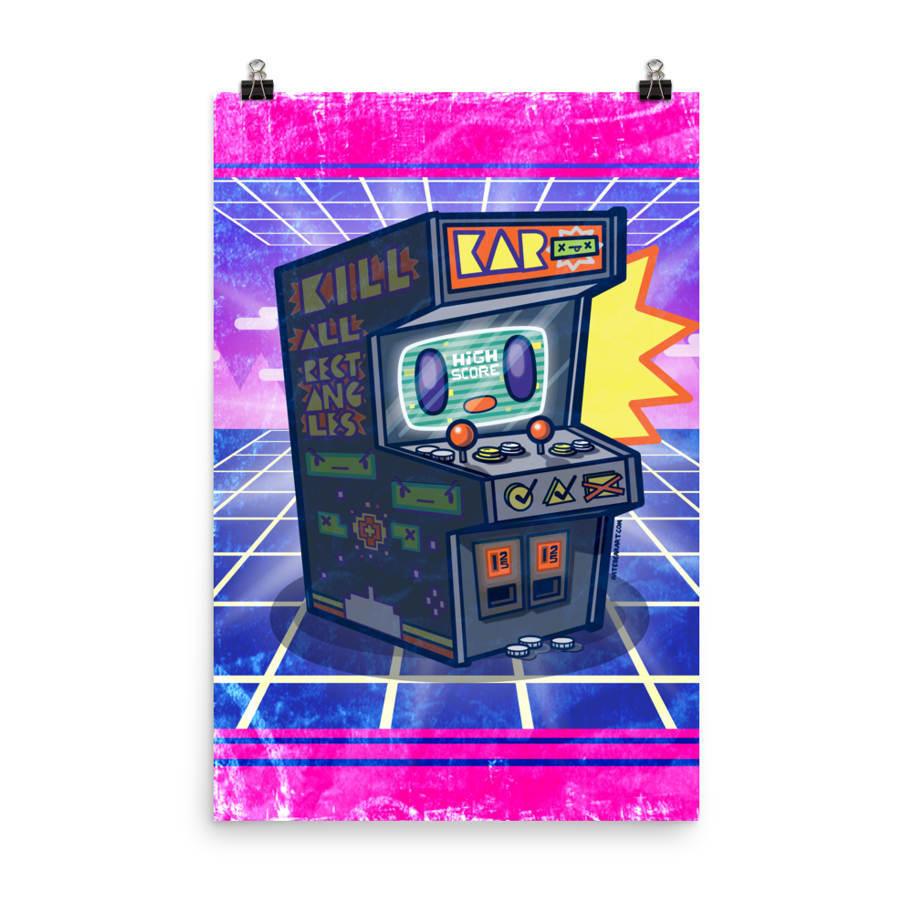 Arcade Buddy – Retro Gamer Art Print Poster
