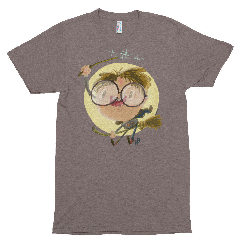 Magical Wizard Nerd Boy Harry - Short Sleeve Tri-blend T-shirt