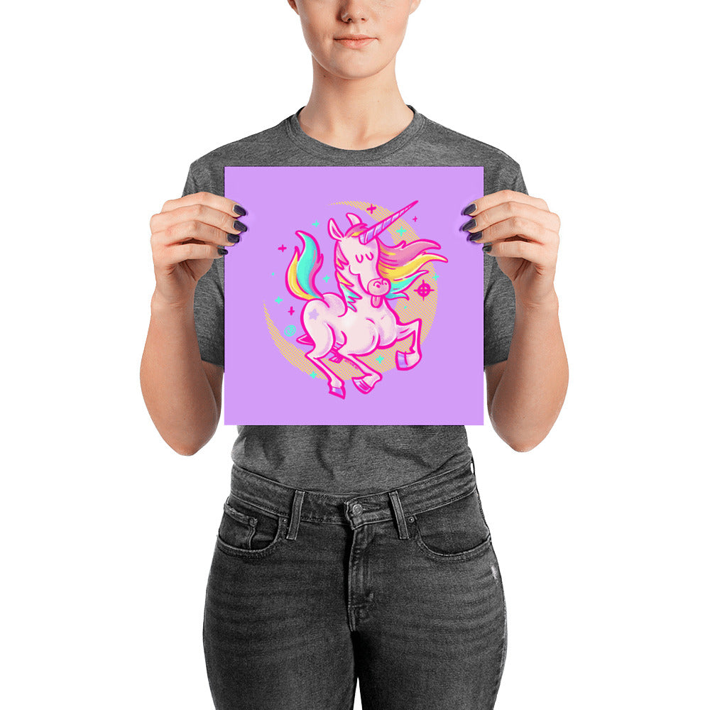 Awesome Unicorn Poster - Matte Art Print