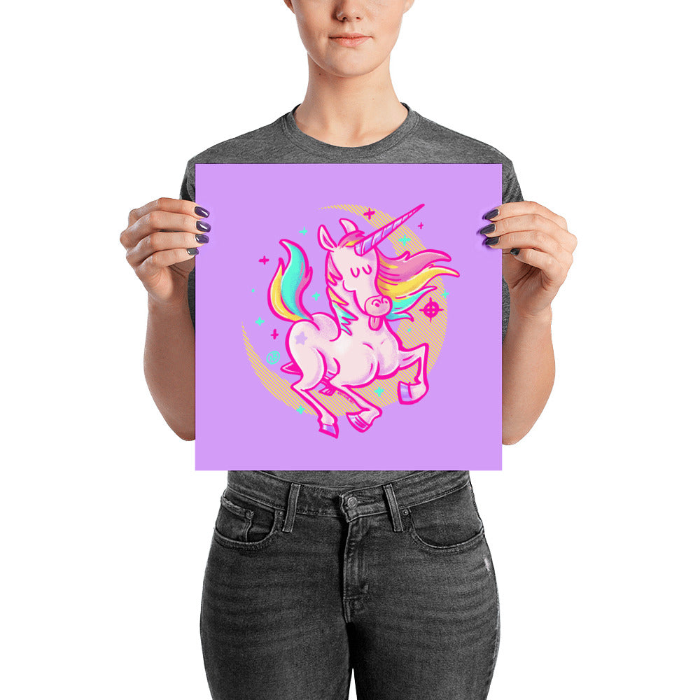 Awesome Unicorn Poster - Matte Art Print