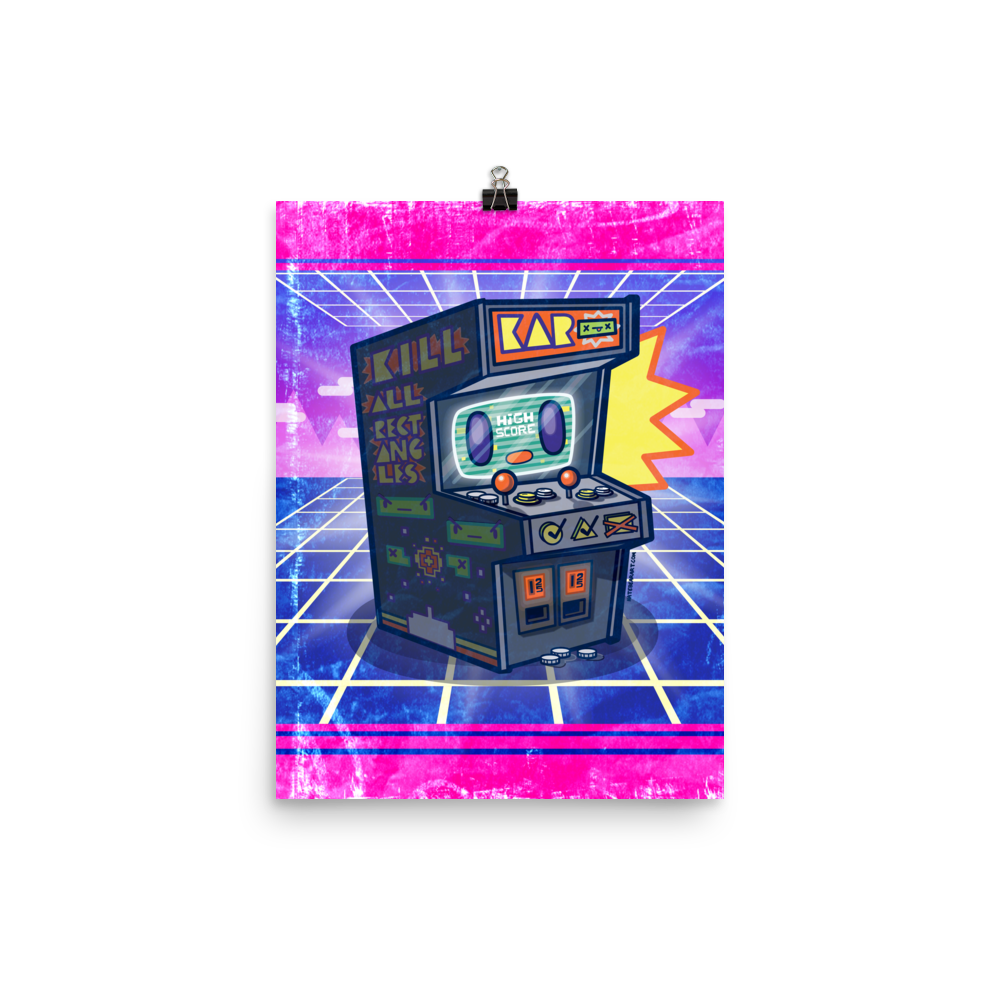 Arcade Buddy – Retro Gamer Art Print Poster