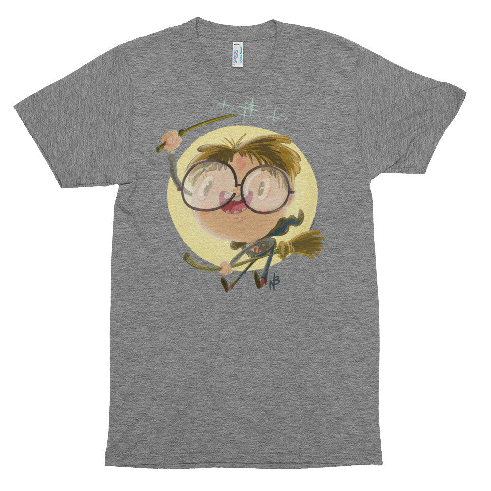 Magical Wizard Nerd Boy Harry - Short Sleeve Tri-blend T-shirt
