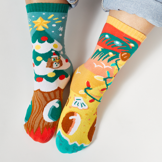 PINEY & COCO ~ ADULT Xmas Socks by Pals Socks x NATE BEAR