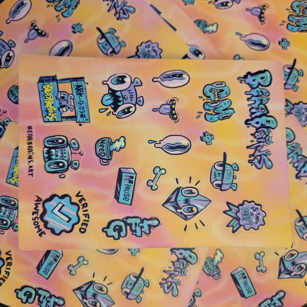 BEARBRAINS - Good Vibes Sticker Sheet