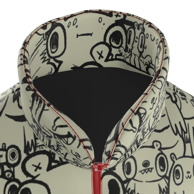 Bear Party Custom Puffer Jacket | Maximalist All-Over Print Streetwear | High-End Chaos Coat