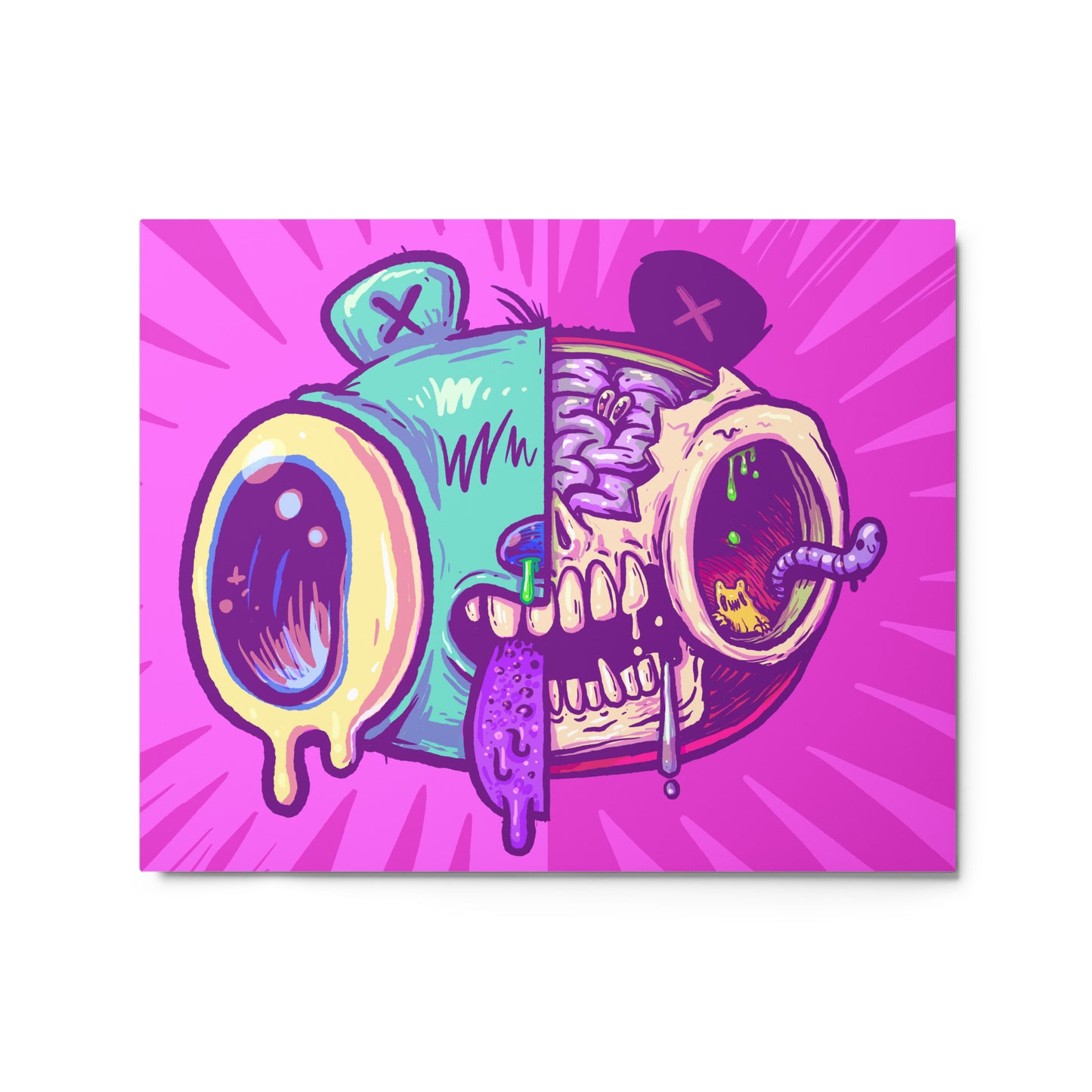 BEARBRAINS X-Ray Split - Metal prints