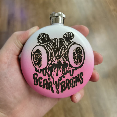 BEARBRAIN - Etched Flask