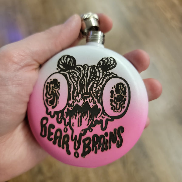 BEARBRAIN - Etched Flask