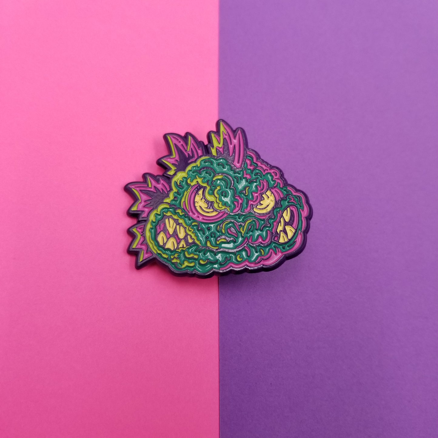 Zilla Kaiju Monster - Purple Metal Enamel Pin