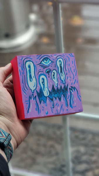 Facey Painting -  4x4" Purple