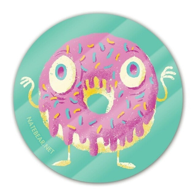 Zombie Donut Circle Sticker