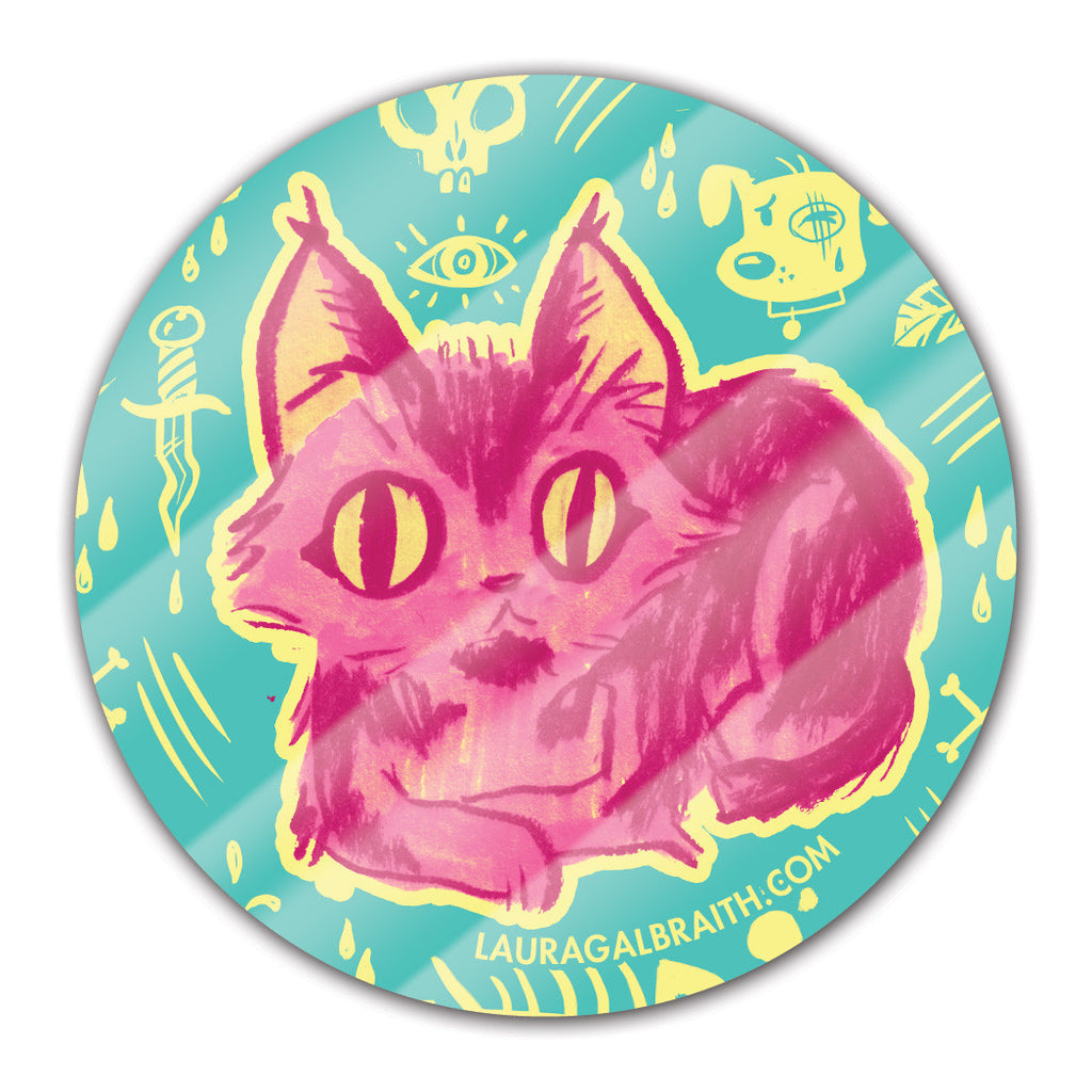 Cat Circle Sticker