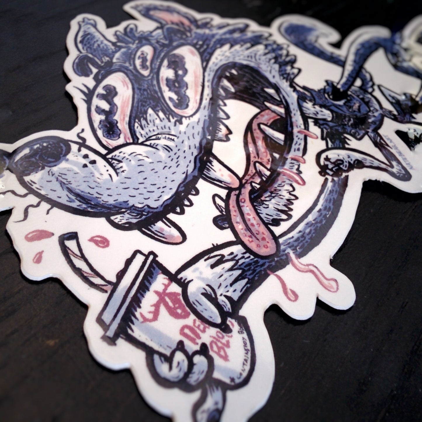 Punky Toon Wolf Die-Cut Sticker 🐺 ✊