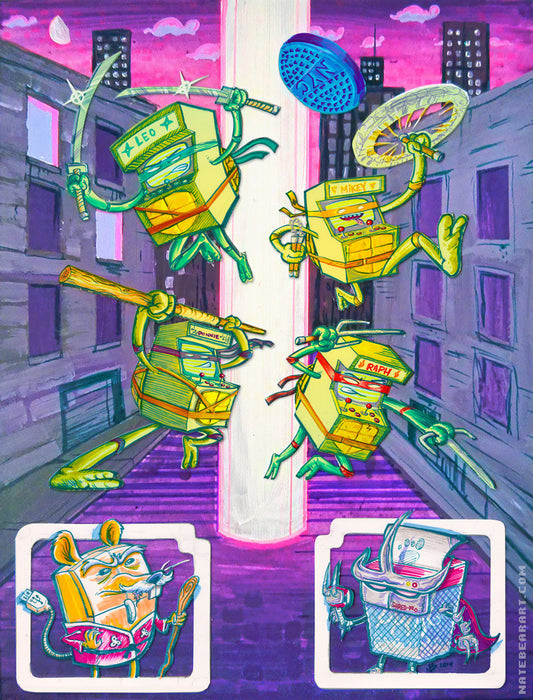 Tmnt Arcade Machines Print
