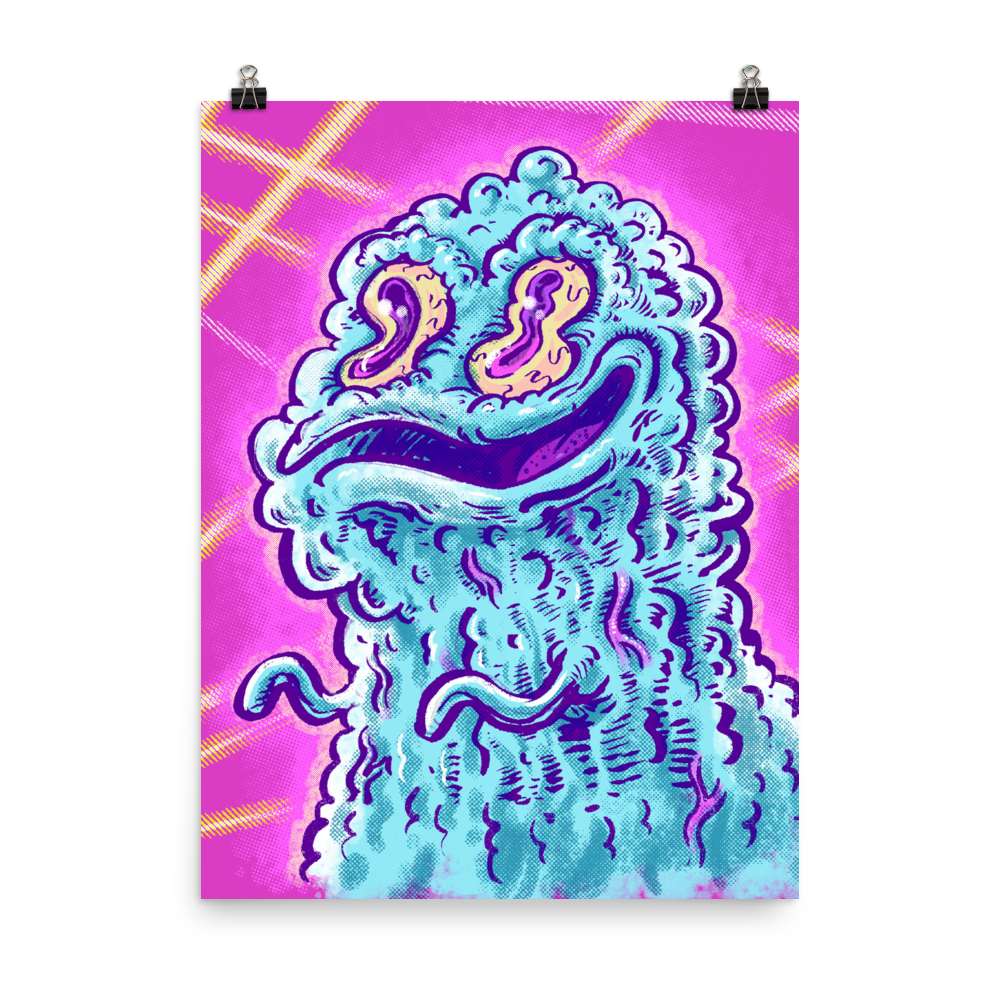 Blobby Monster School Picture - Poster Art