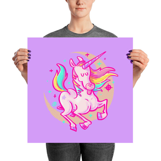 Awesome Unicorn Poster - Matte Art Print