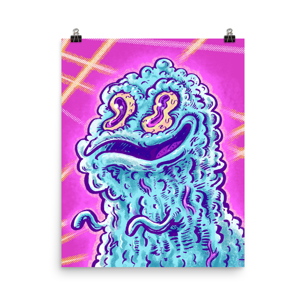 Blobby Monster School Picture - Poster Art