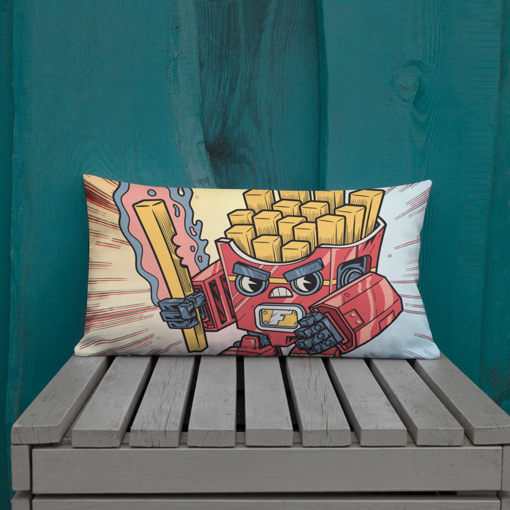 Fry-nator Fast Food Mech - Premium Pillow