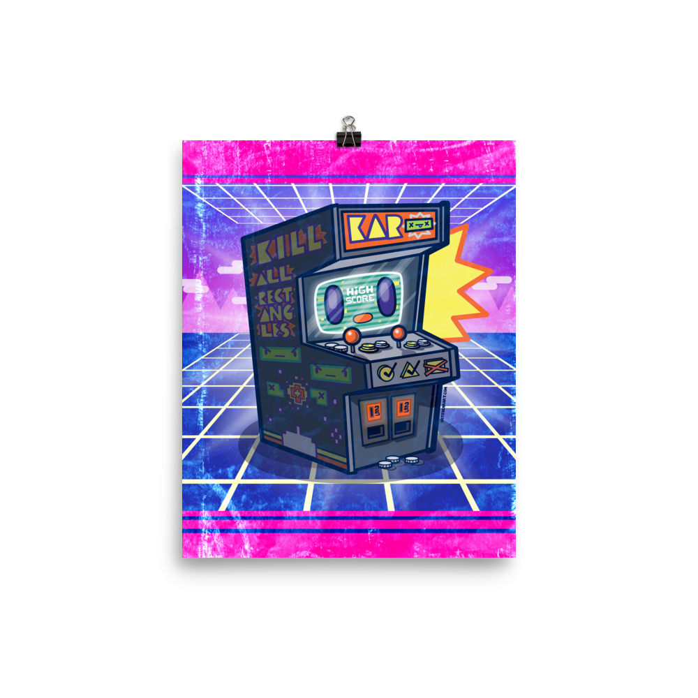 Arcade Buddy – Retro Gamer Art Print Poster