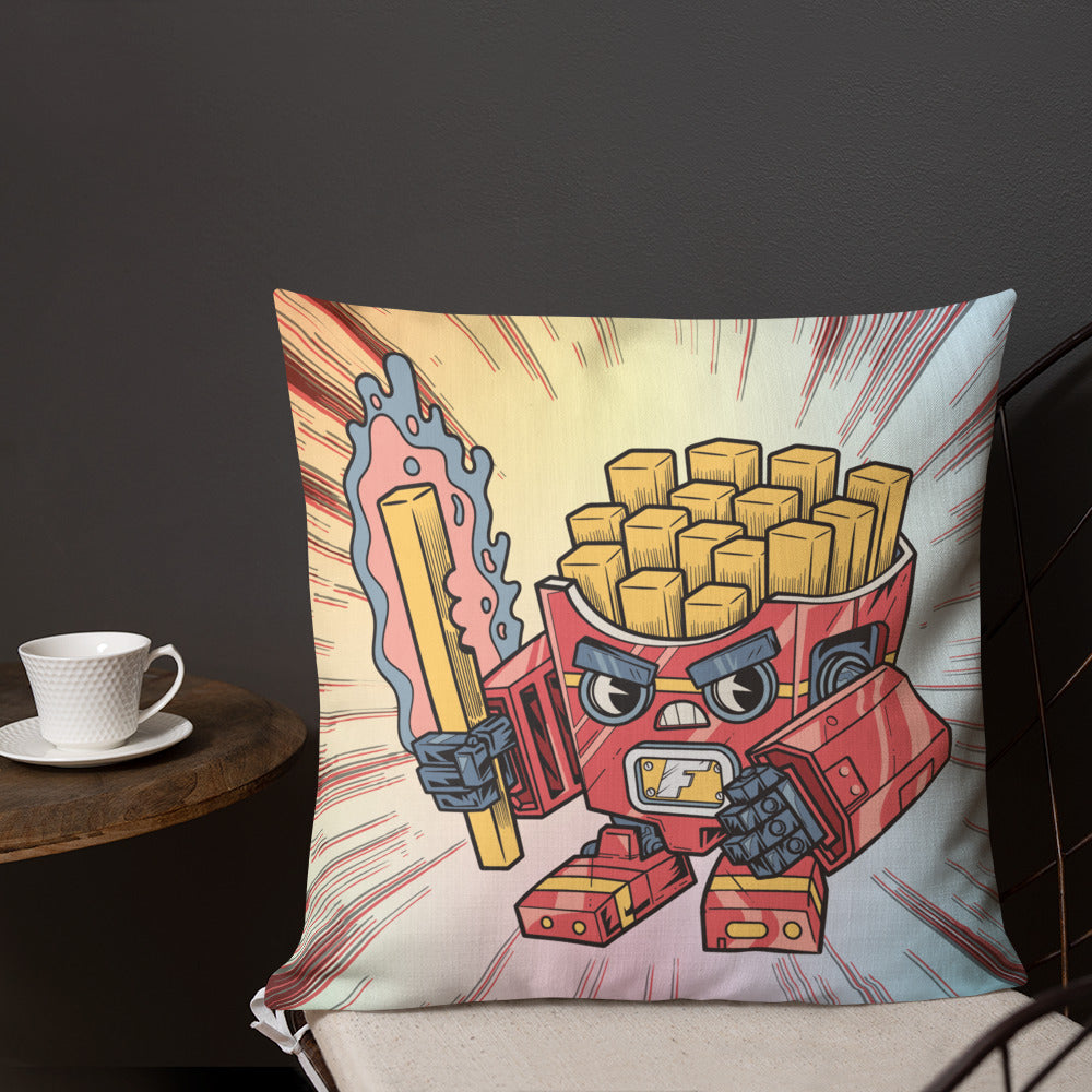 Fry-nator Fast Food Mech - Premium Pillow