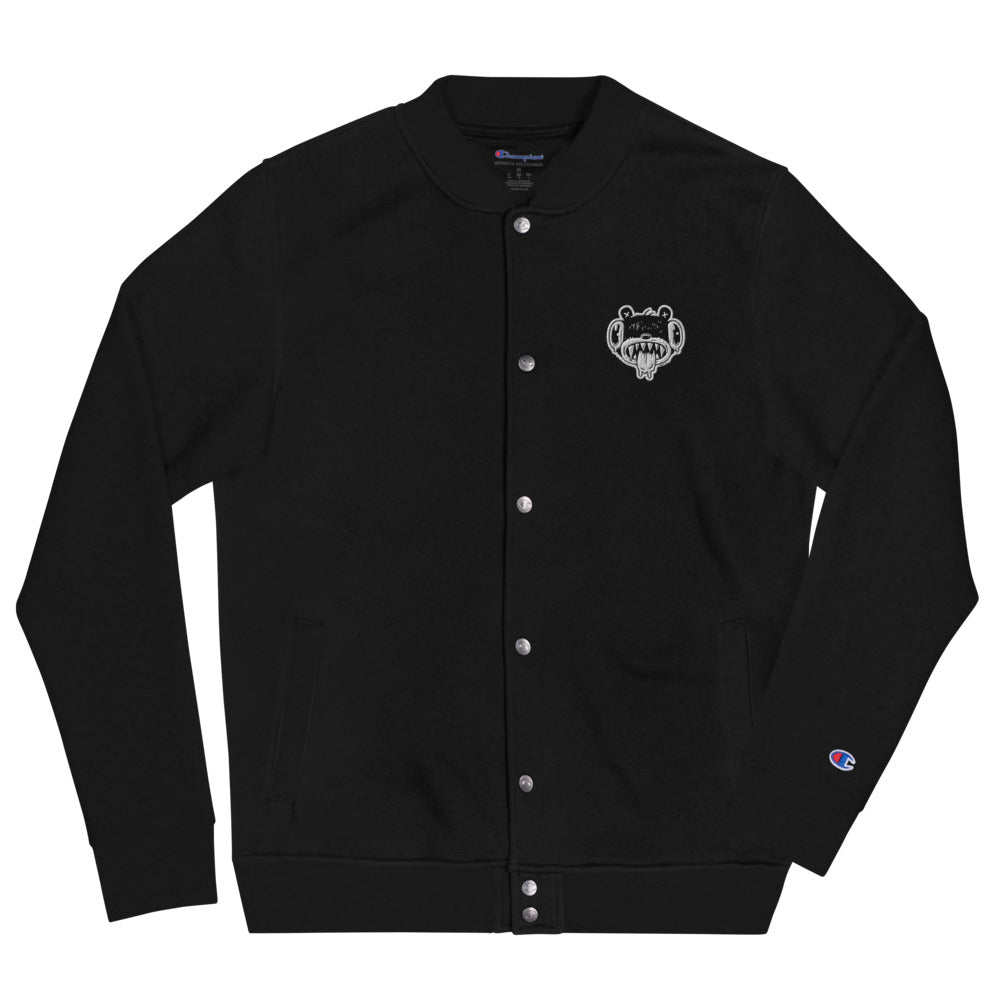 Noodle Bear Embroidered Champion Bomber Jacket