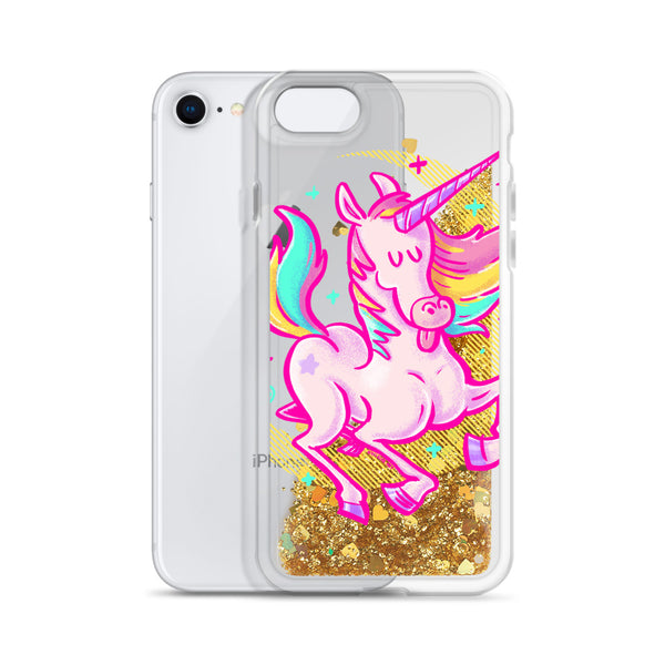 Unicorn - Liquid Glitter iPhone Case