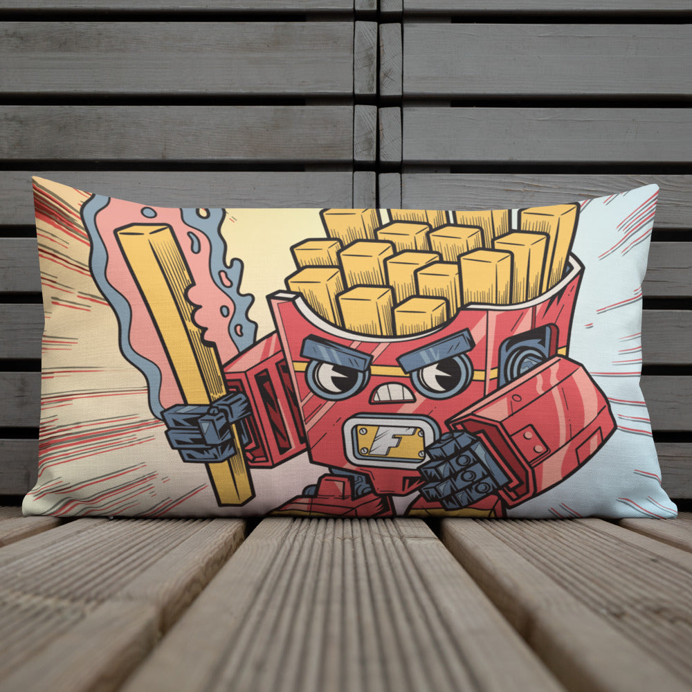 Fry-nator Fast Food Mech - Premium Pillow