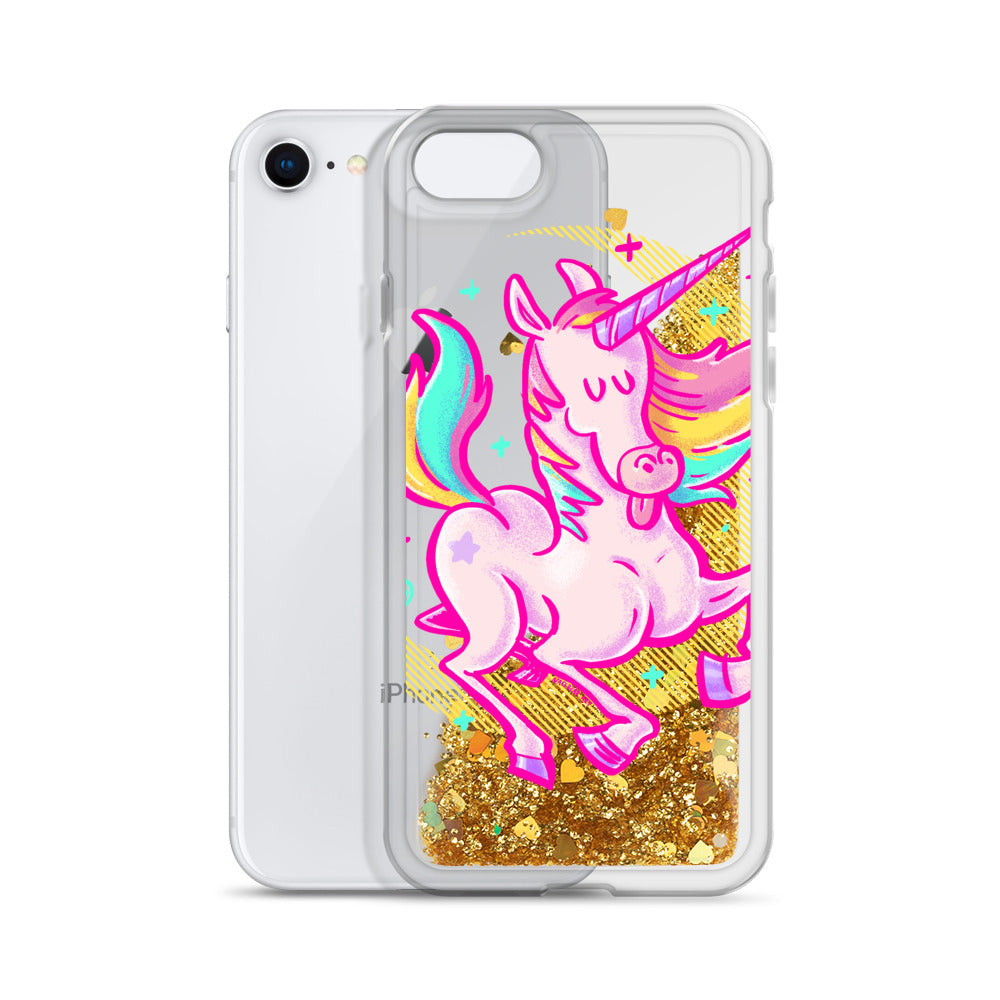 Unicorn - Liquid Glitter iPhone Case