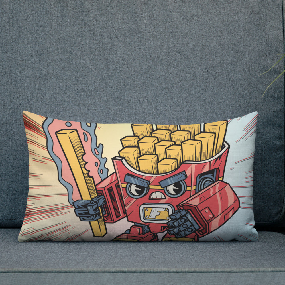 Fry-nator Fast Food Mech - Premium Pillow