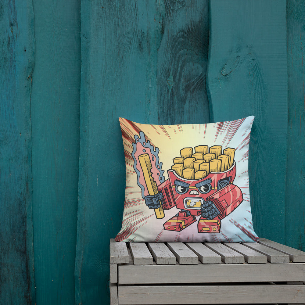 Fry-nator Fast Food Mech - Premium Pillow