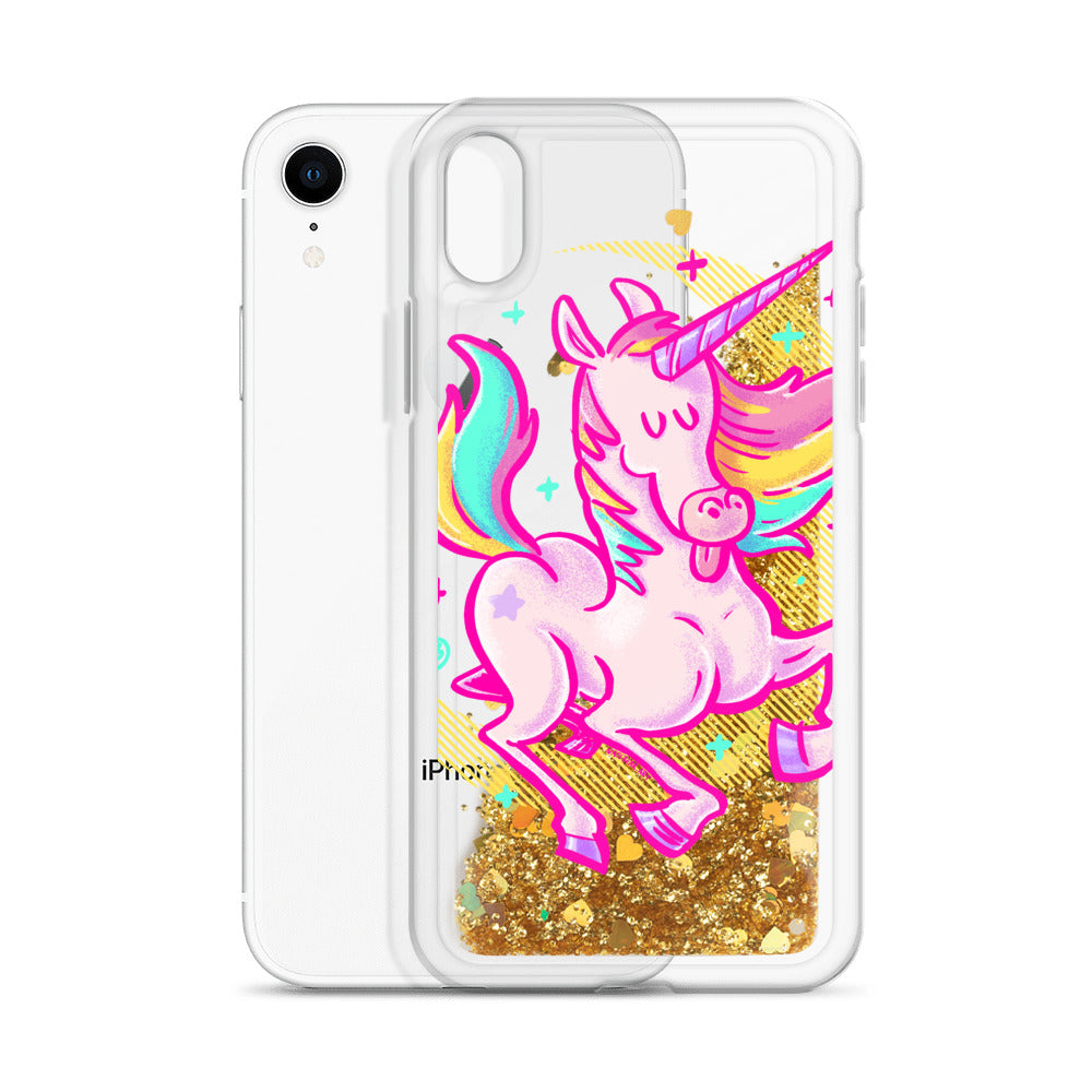 Unicorn - Liquid Glitter iPhone Case