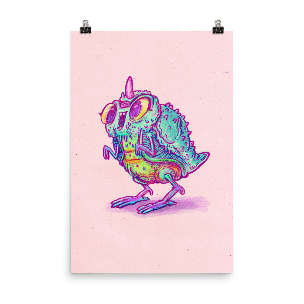 Kaiju Hot Chick Art Print